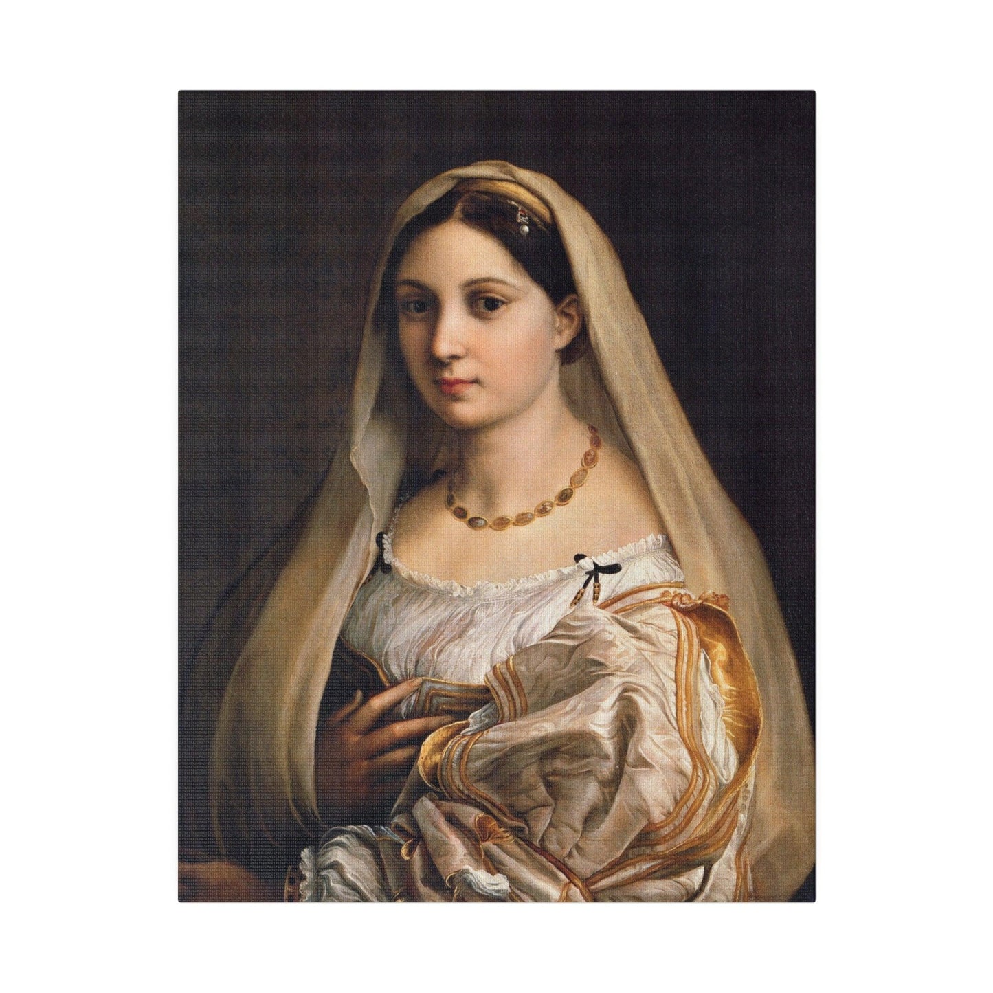 Raphael's Woman with a veil (La Donna Velata) (1516) - Matte Canvas, Stretched, 0.75"