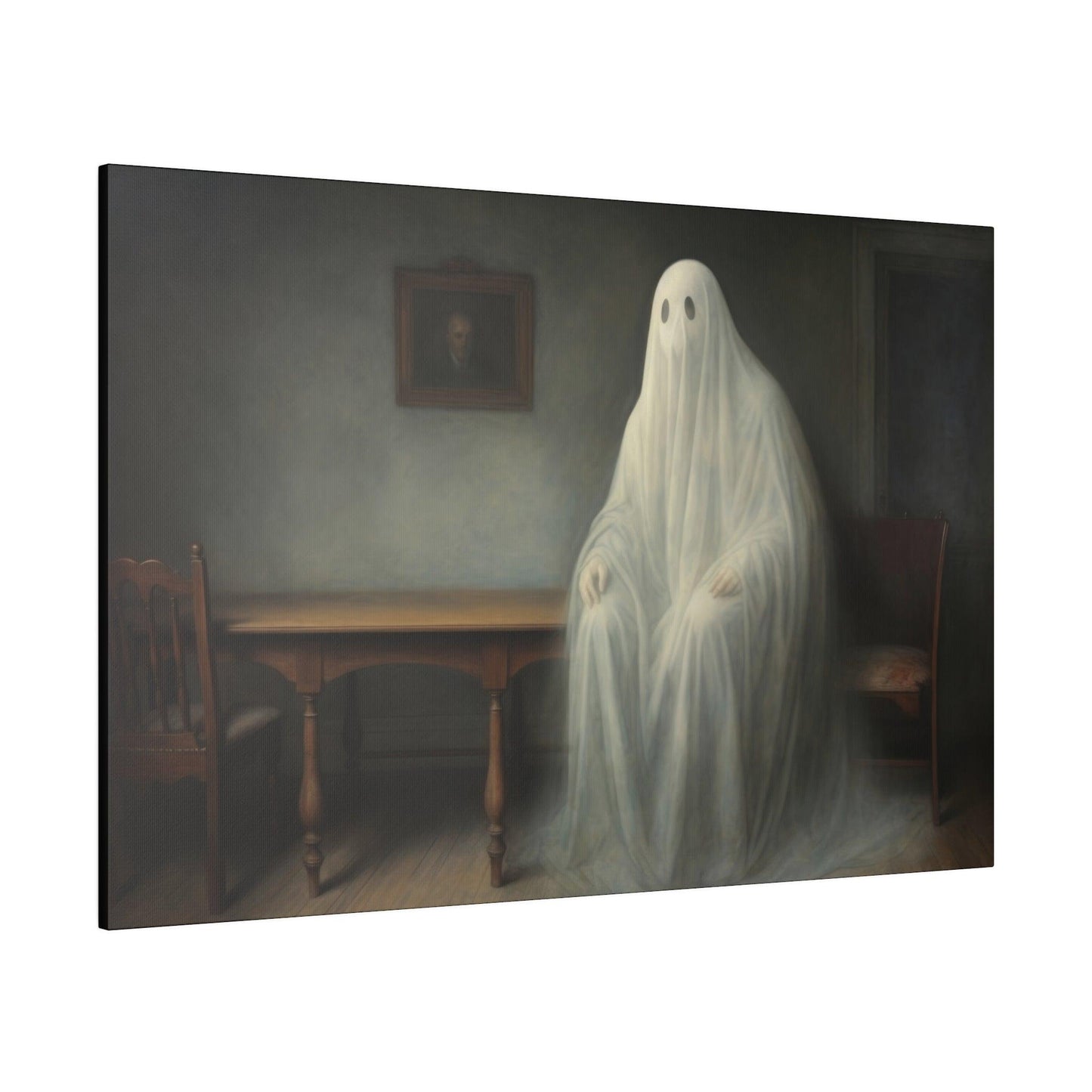 Ghost in the living room painting art furniture - Matte Canvas, Stretched, 0.75"