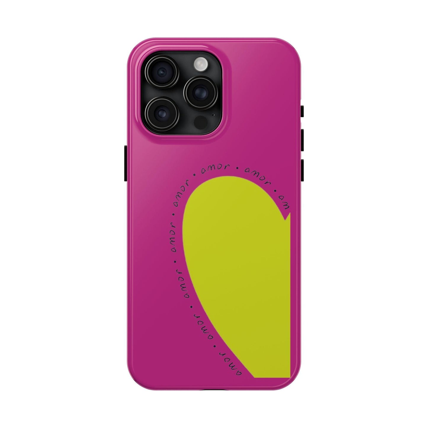 Amor Neon Heart Tough iPhone Cases