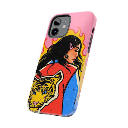 Fierce Femme Flames Tough iPhone Cases