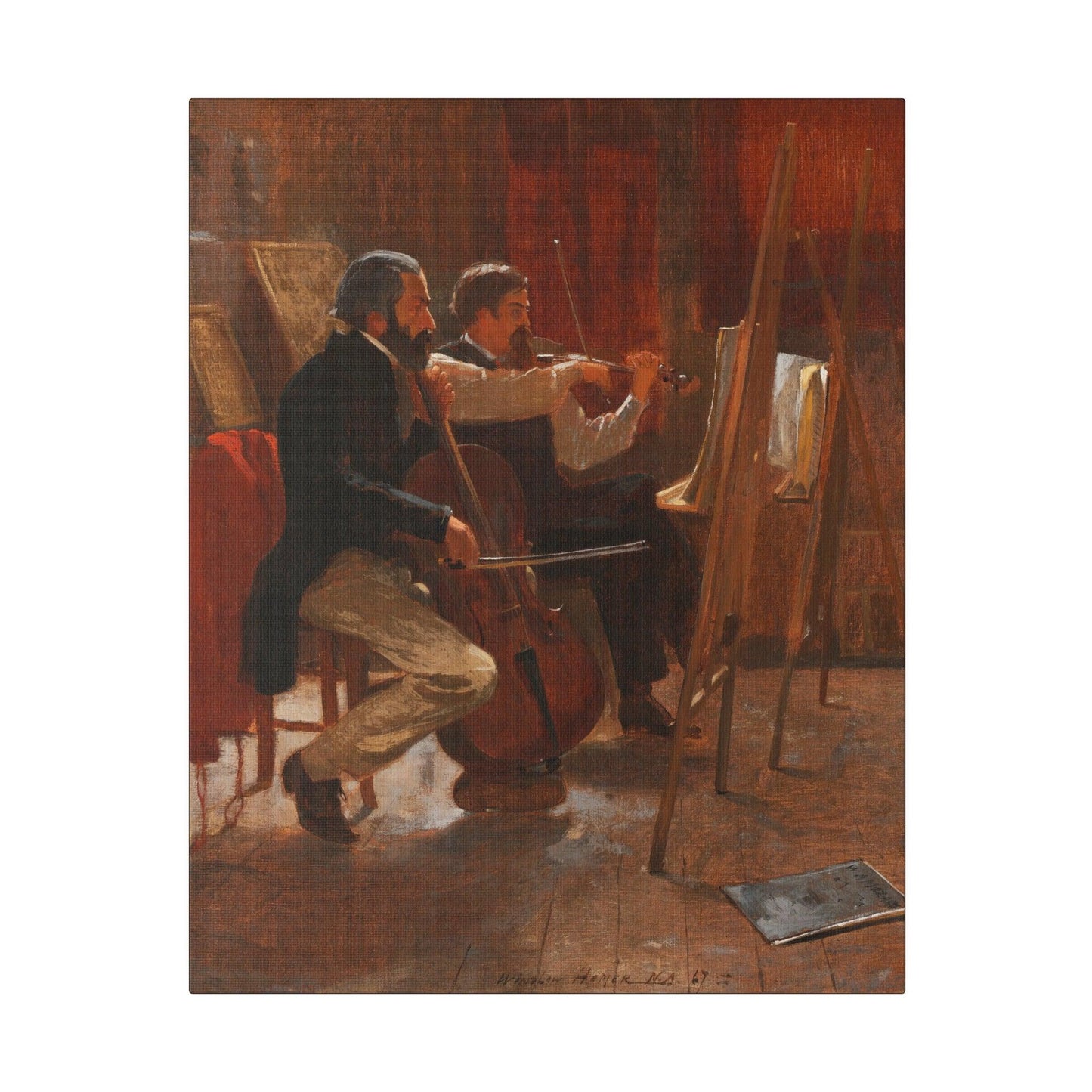 The Studio (1867) by Winslow Homer - Matte Canvas, Stretched, 0.75"