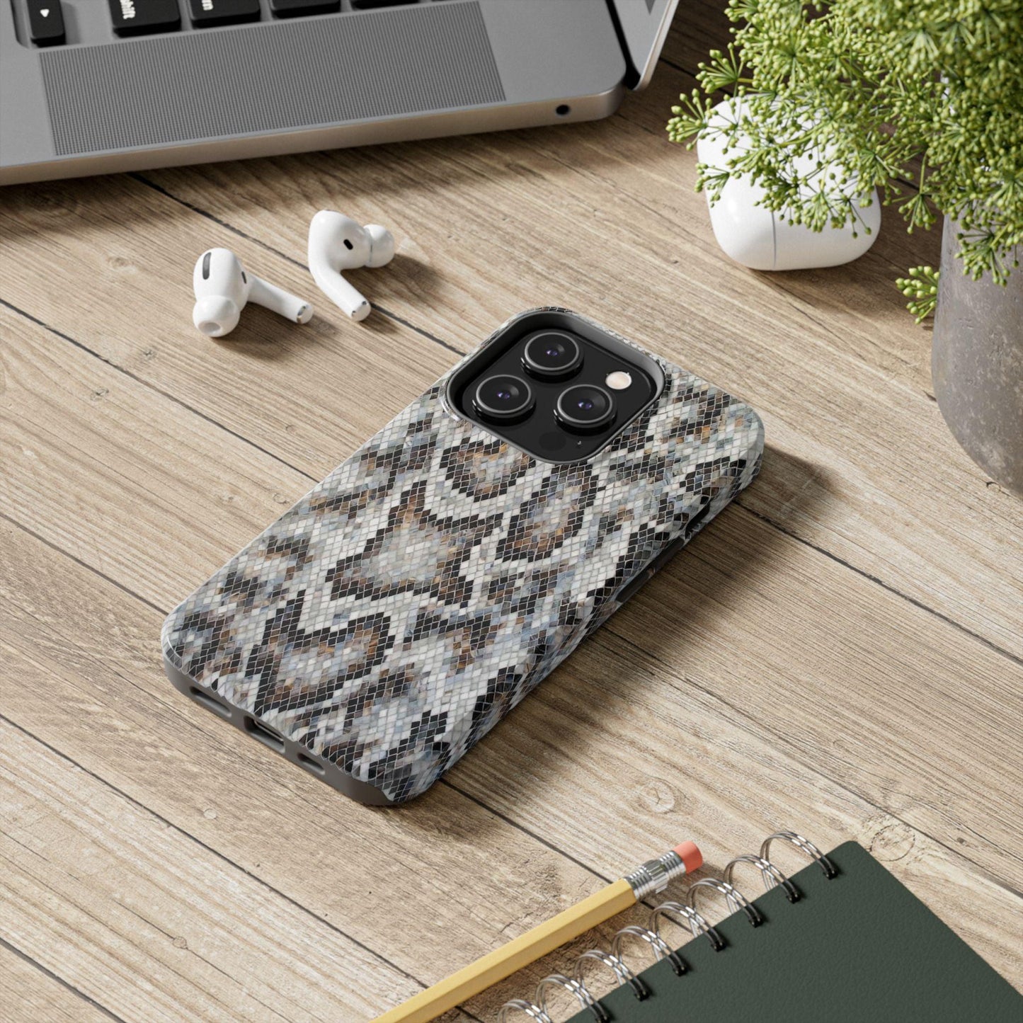 Crawler in Grey Mosaic Tough iPhone Cases