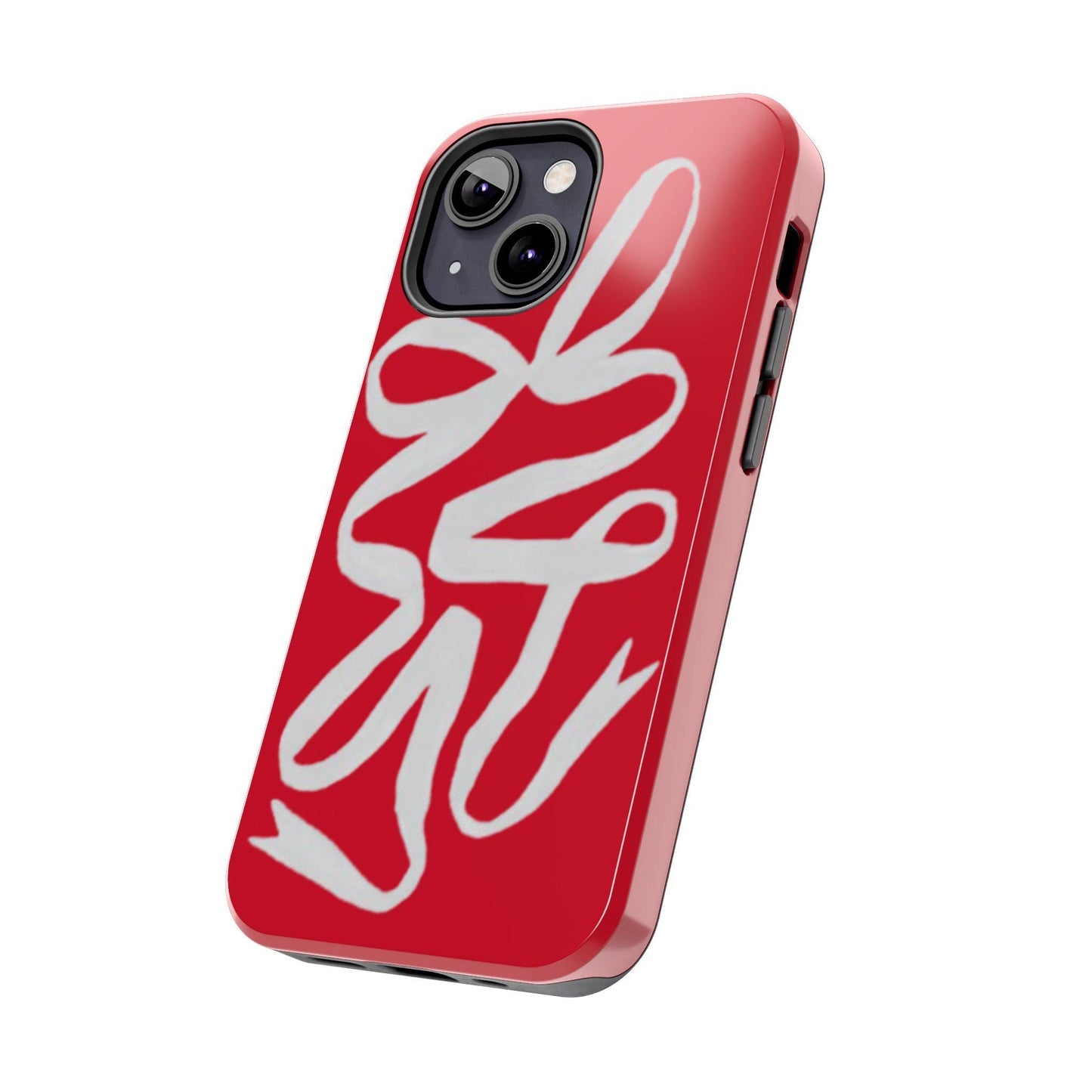 Bow Ribbon Red iPhone Cases