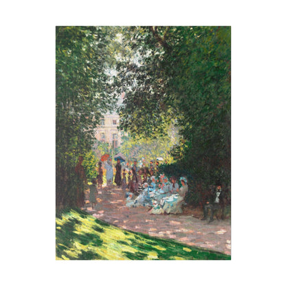 The Parc Monceau 1878 by Claude Monet on a Matte Canvas Stretched 0.75