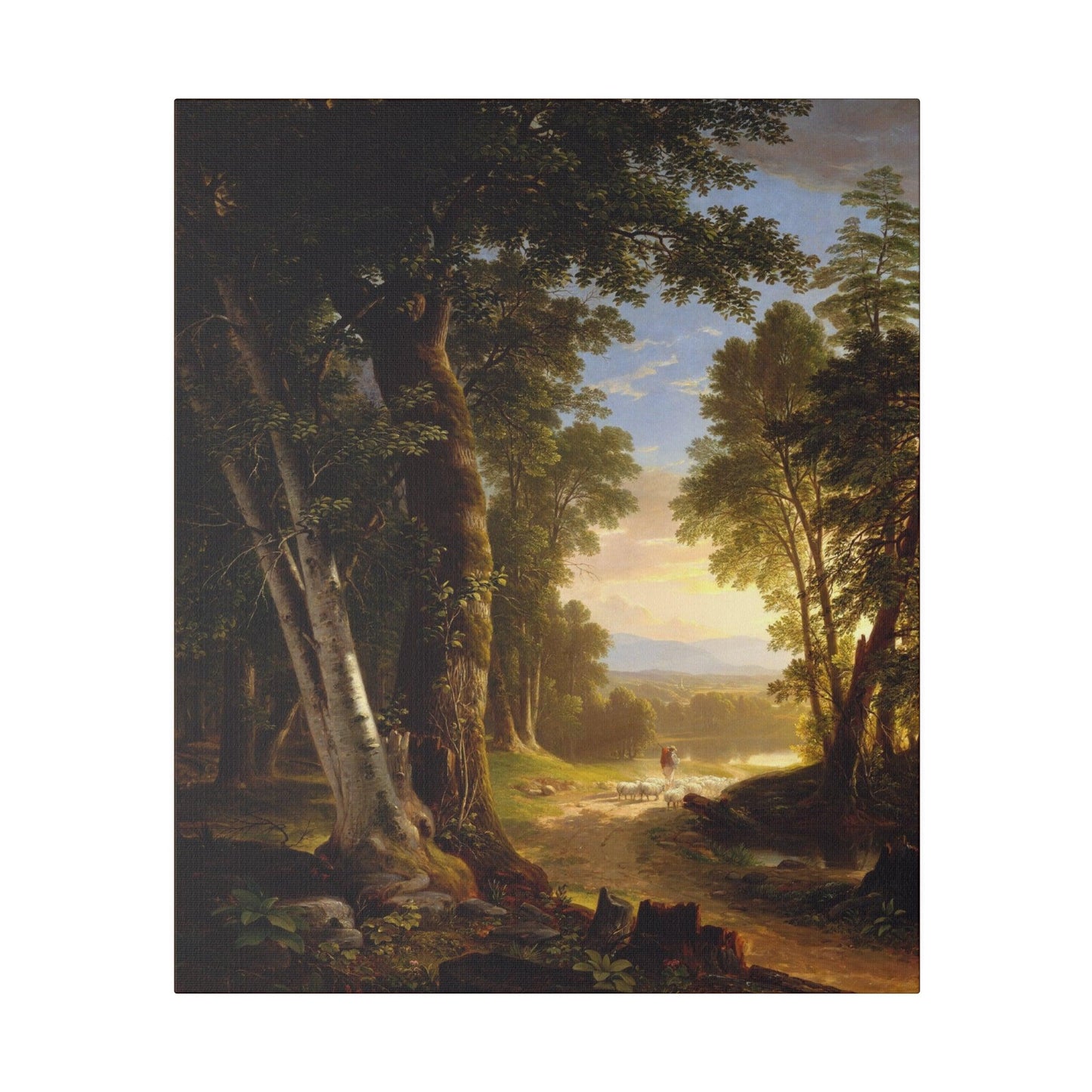 The Beeches by Asher Brown Durand on a Matte Canvas Stretched 0.75