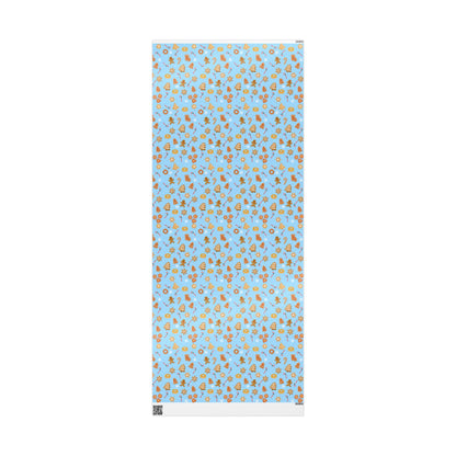 The Cookie Wonderland Blue Wrapping Paper Roll