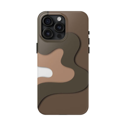 Brown Town Flows Tough iPhone Cases