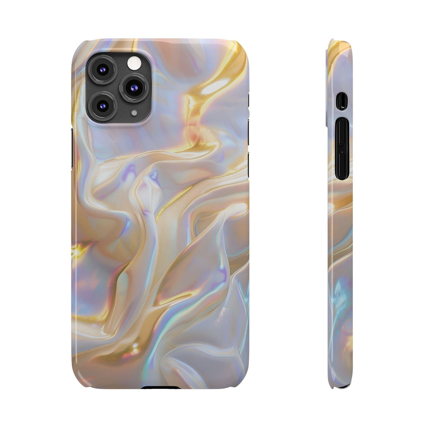 Iridescent Silk Flow Slim iPhone Cases