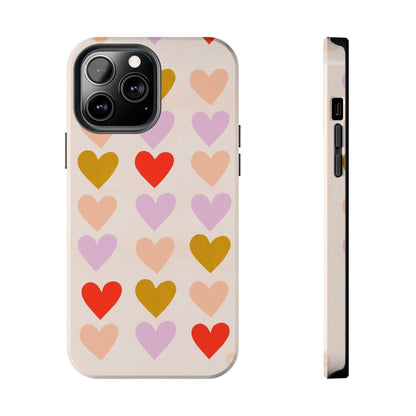 Cutesy Hearts Tough iPhone Cases