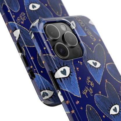 Lucky Midnight Blue Eyes Tough iPhone Cases