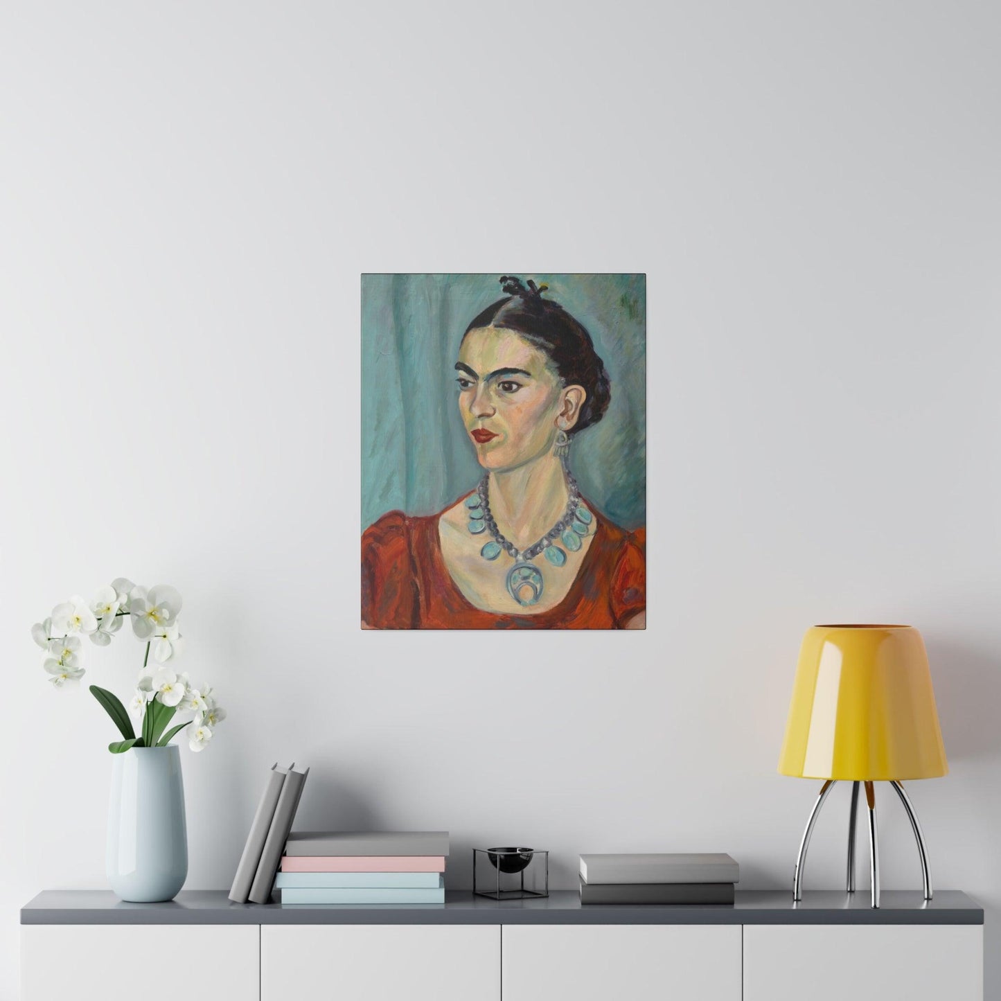 Frida Kahlo 1933 vintage woman portrait painting by Magda Pach on Matte Canvas Stretched 0.75