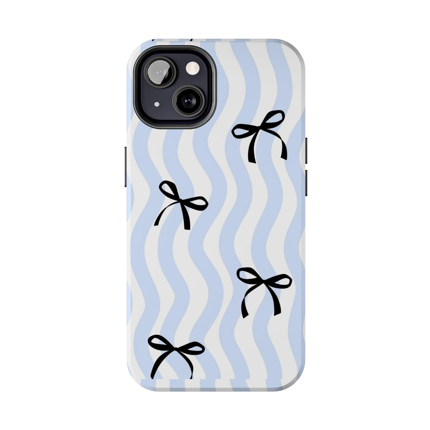 Bowtiful Blue Wavy Bliss Tough iPhone Cases