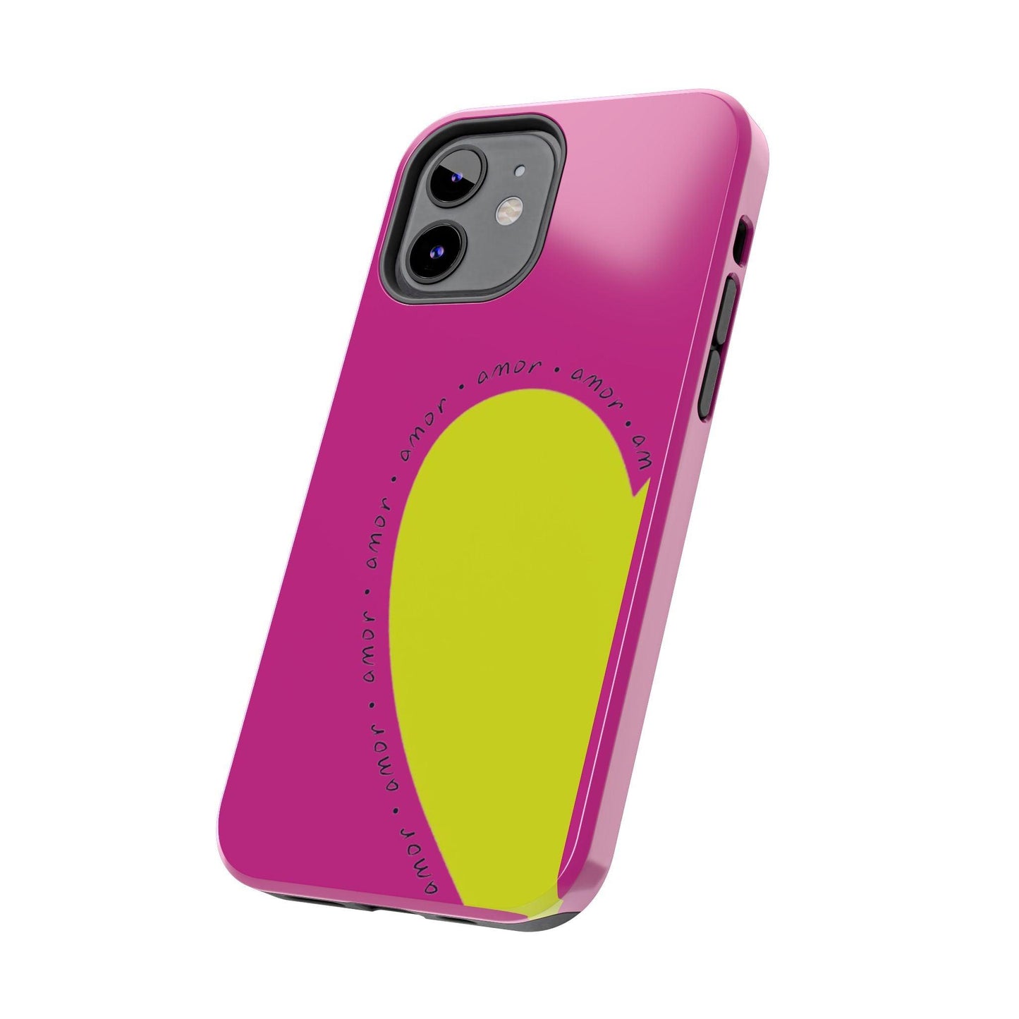 Amor Neon Heart Tough iPhone Cases