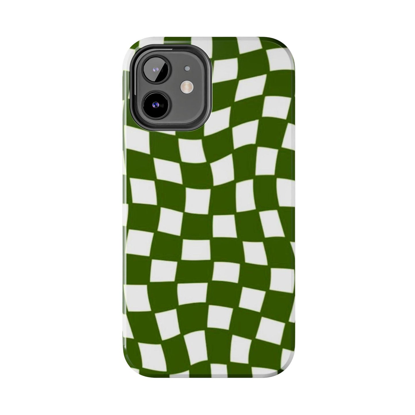 Green Checkmates Tough iPhone Cases