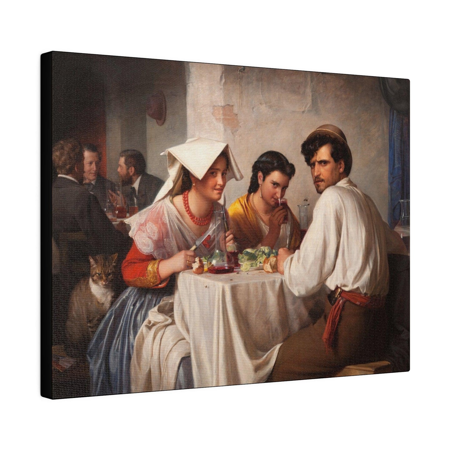 From a Roman osteria by Carl Bloch - Matte Canvas, Stretched, 0.75"