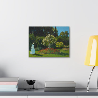 Claude Monet's Lady in the garden (1867) - Canvas Gallery Wraps