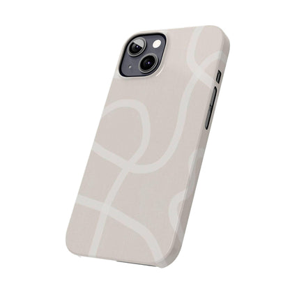 Luxe Minimalist Swirl - Cream Edition Slim iPhone Cases