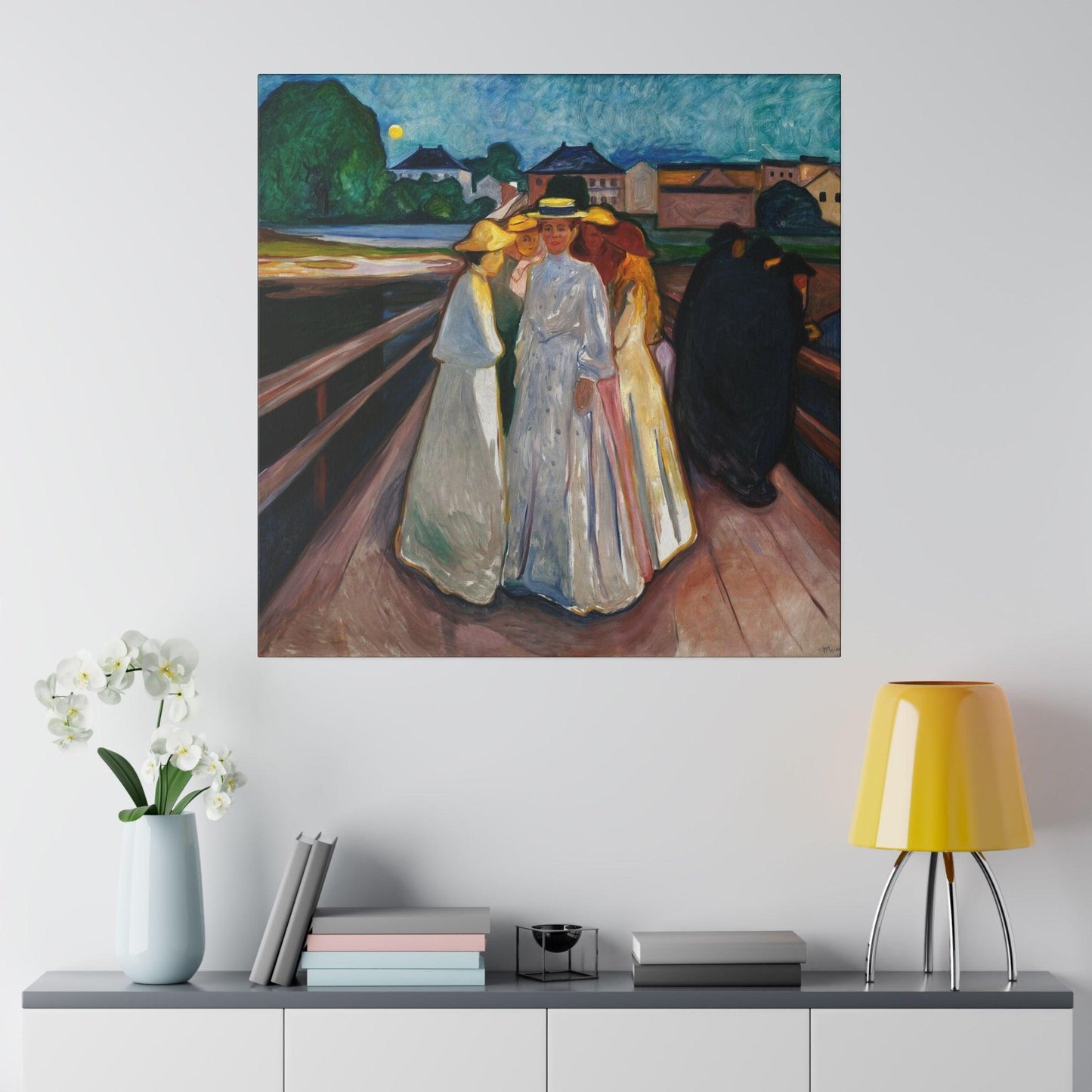 Edvard Munch's On the Bridge (1903) - Matte Canvas, Stretched, 0.75"