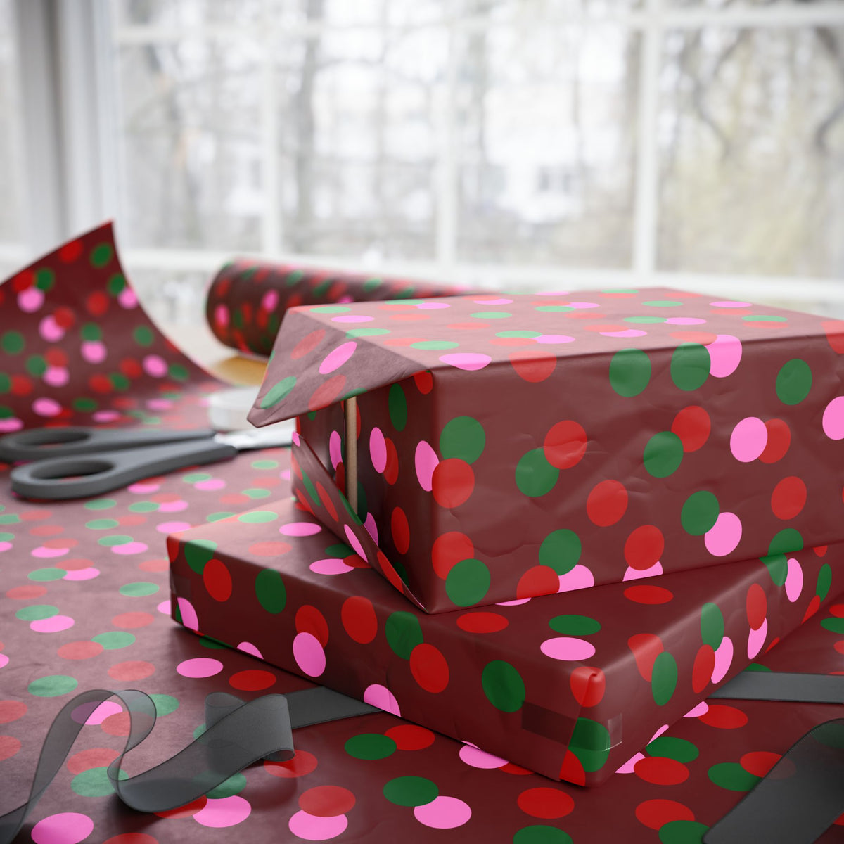 Holiday Confetti Wrapping Paper Roll