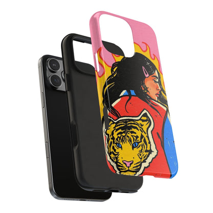 Fierce Femme Flames Tough iPhone Cases