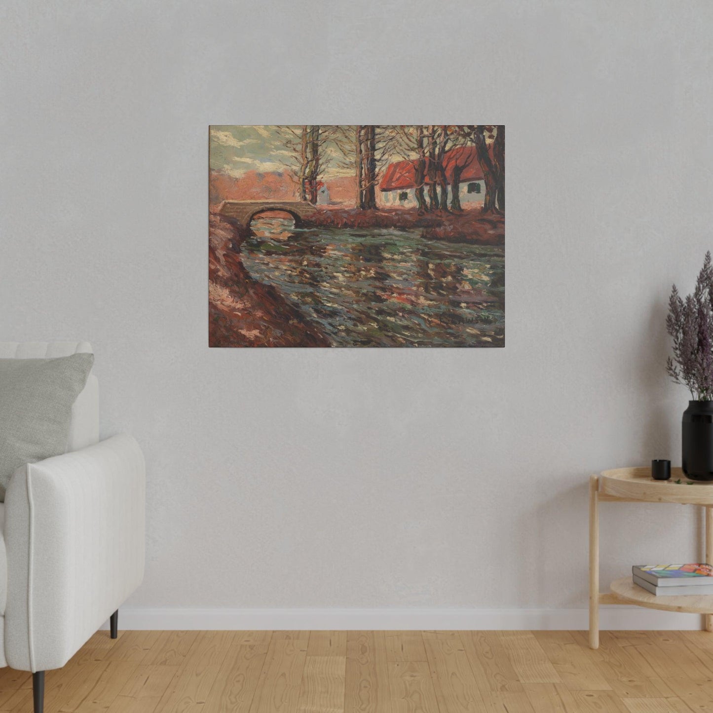 River Landscape by Ernest Lawson - Matte Canvas, Stretched, 0.75"