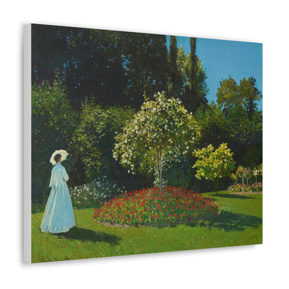 Claude Monet's Lady in the garden (1867) - Canvas Gallery Wraps