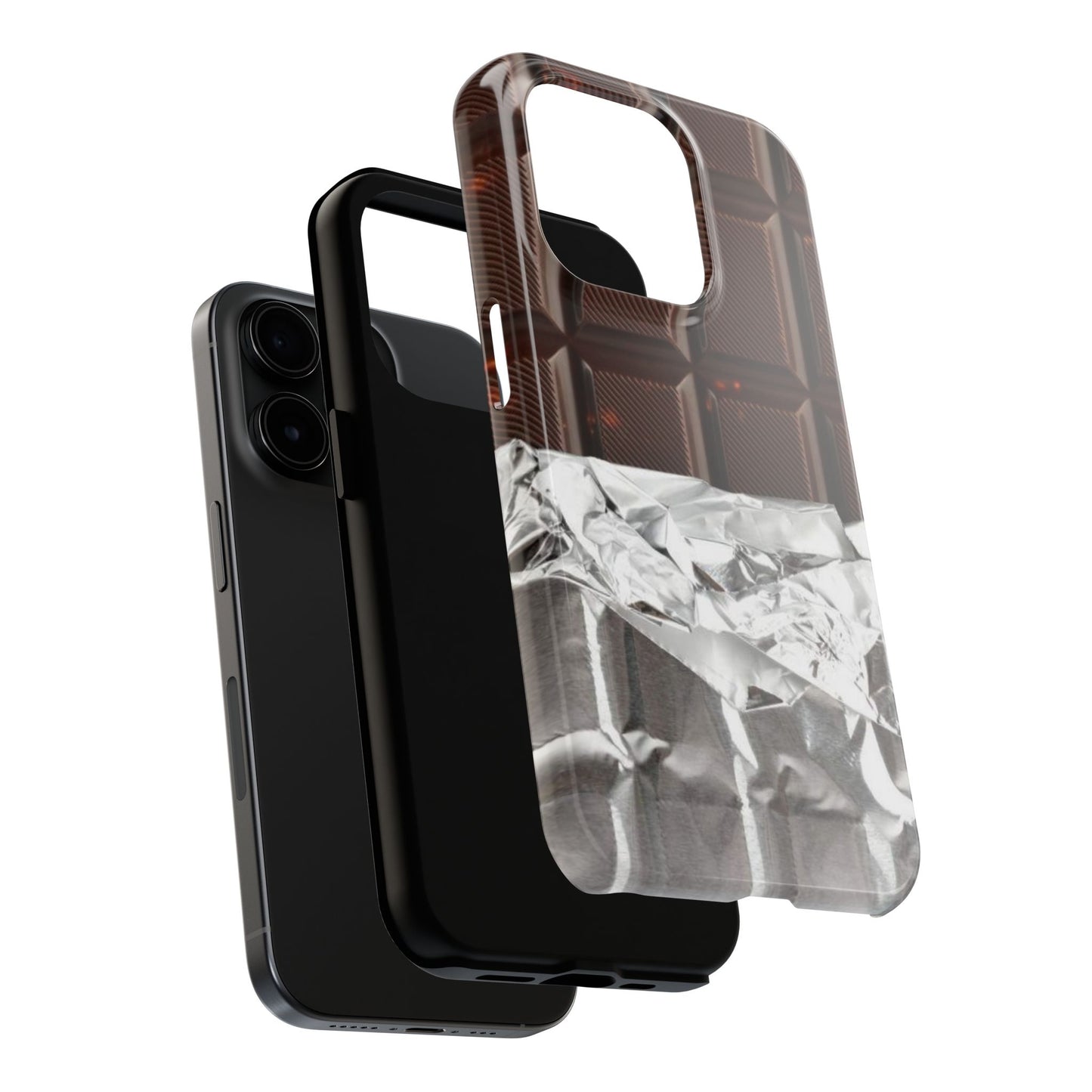 Chocolate with Silver Wrap iPhone Cases