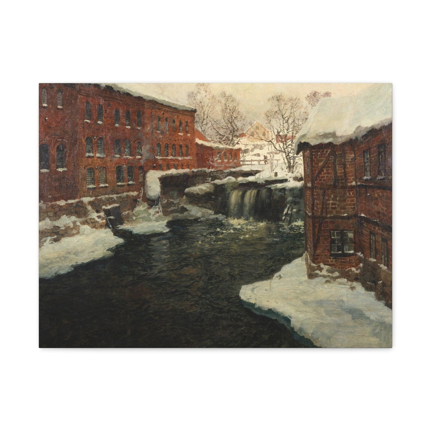 Claude Monet's Mill Scene - Canvas Gallery Wraps