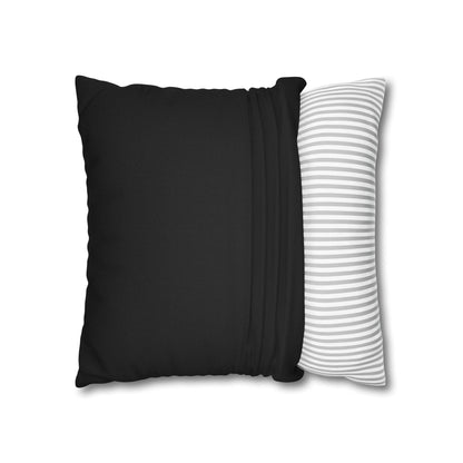 Imperial Edge Luxe Cushion - Monochrome Black and White Spun Polyester Square Pillowcase