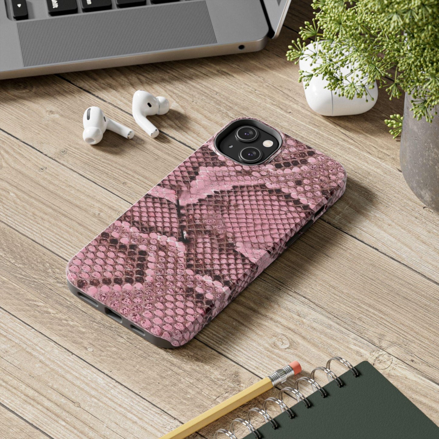 Pink Python Scales Tough iPhone Cases