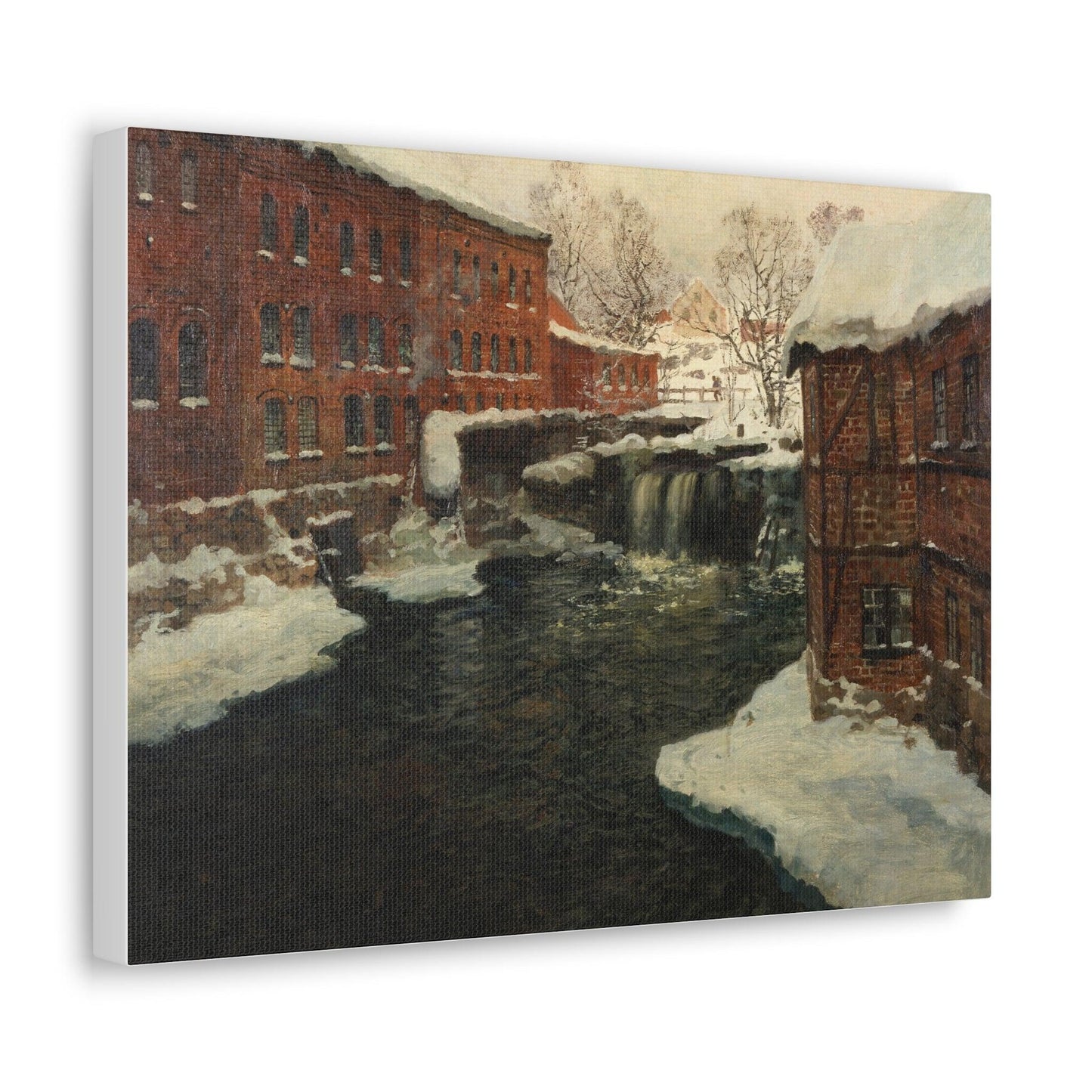 Claude Monet's Mill Scene - Canvas Gallery Wraps