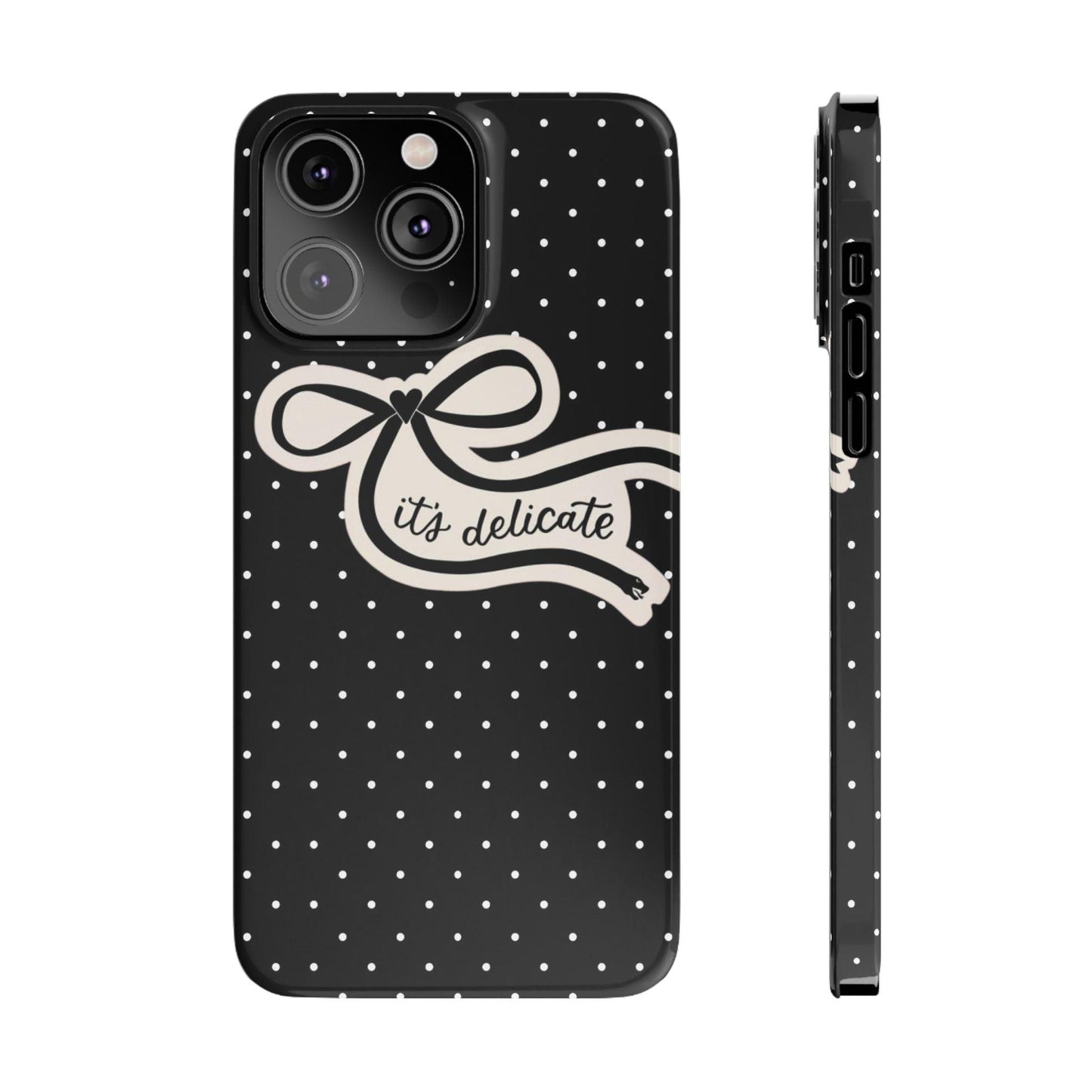 Polka Bow Elegance iPhone Cases