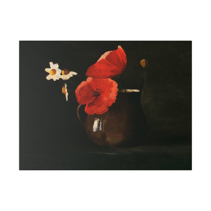 Poppies and Daisies (1867) by Odilon Redon - Matte Canvas, Stretched, 0.75"