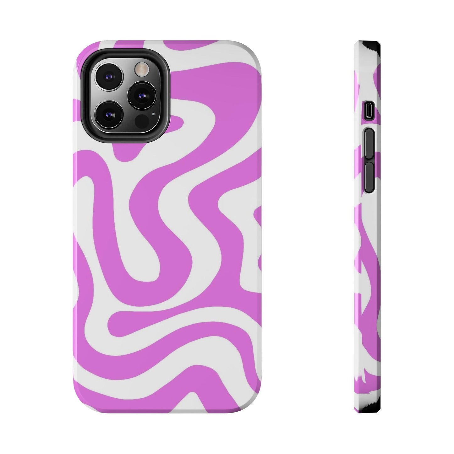 Lilac Swirl Fusion Tough iPhone Cases