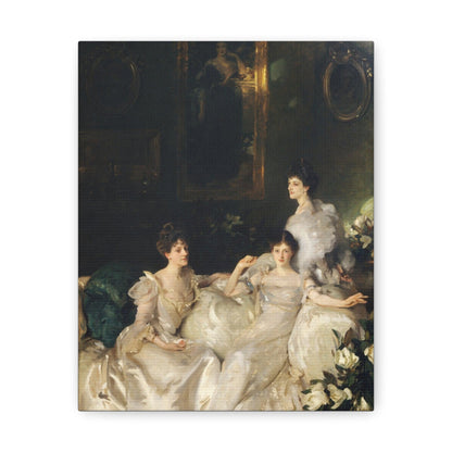 The Wyndham Sisters Lady Elcho, Mrs. Adeane, and Mrs. Tennant (1899) by John Singer Sargent - Canvas Gallery Wraps