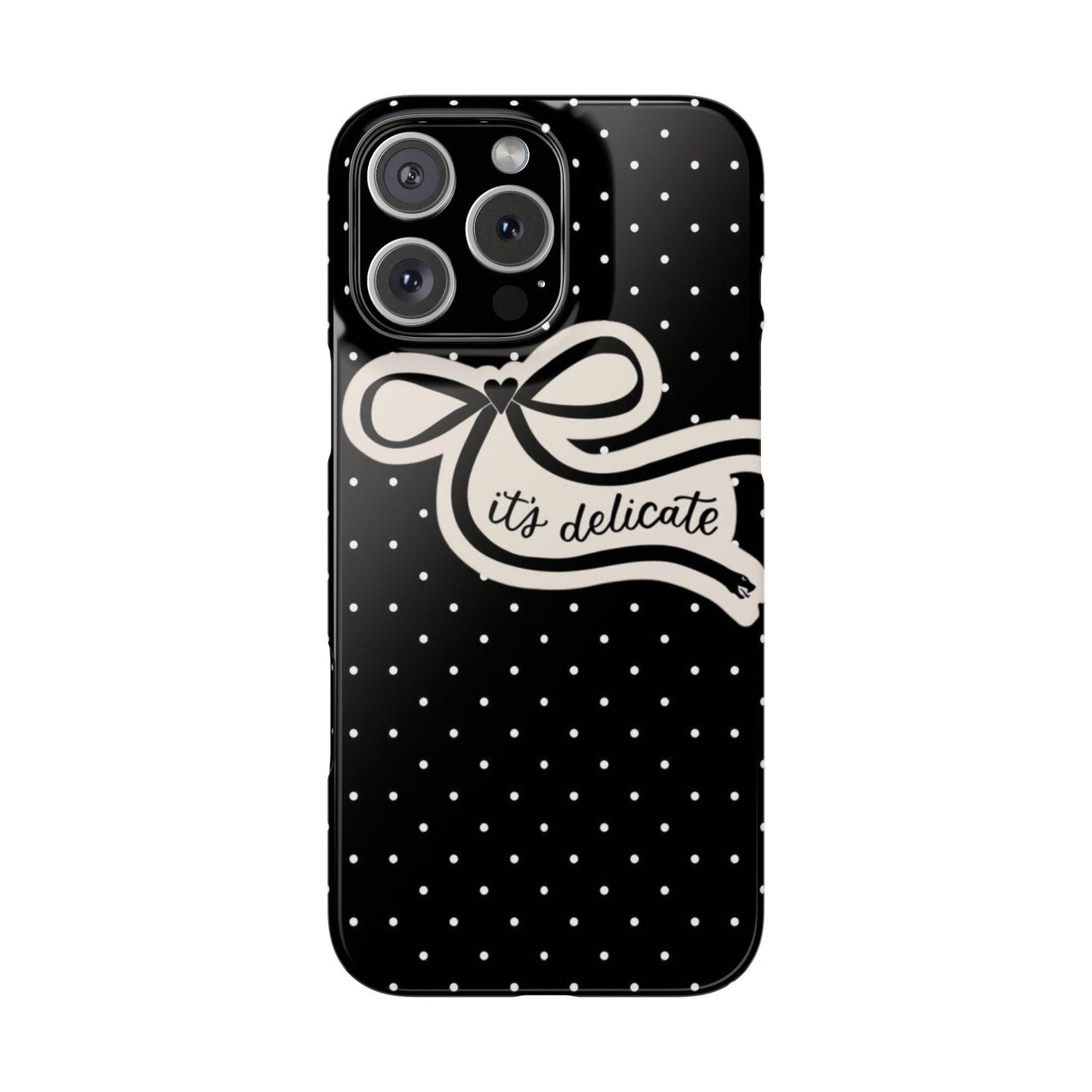 Polka Bow Elegance iPhone Cases