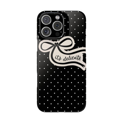 Polka Bow Elegance iPhone Cases