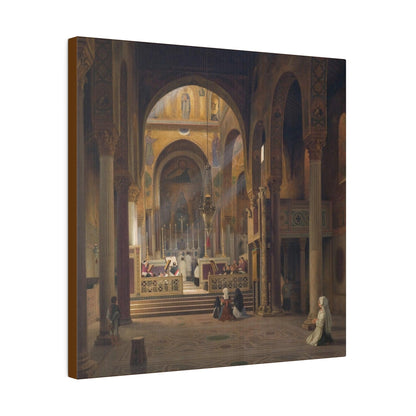 Interior of the Capella Palatina in Palermo Italy by Martinus Rørbye  on a Matte Canvas Stretched 0.75