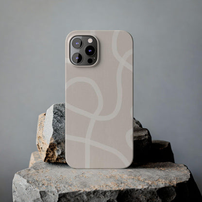 Luxe Minimalist Swirl - Cream Edition Slim iPhone Cases