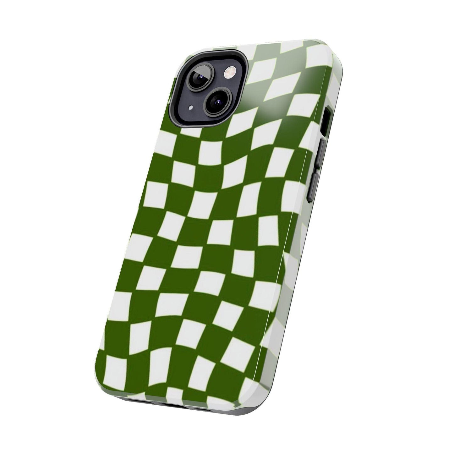 Green Checkmates Tough iPhone Cases