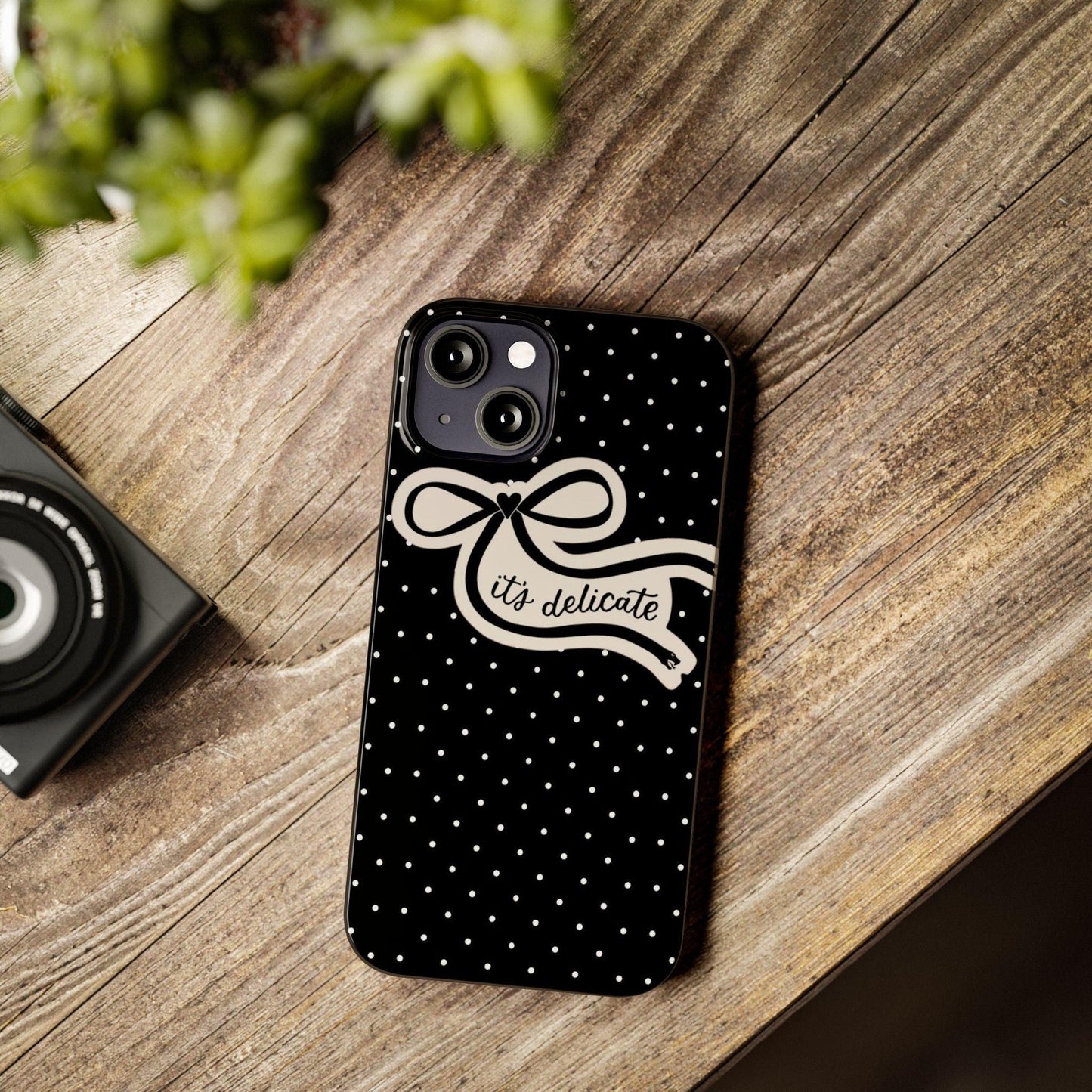 Polka Bow Elegance iPhone Cases