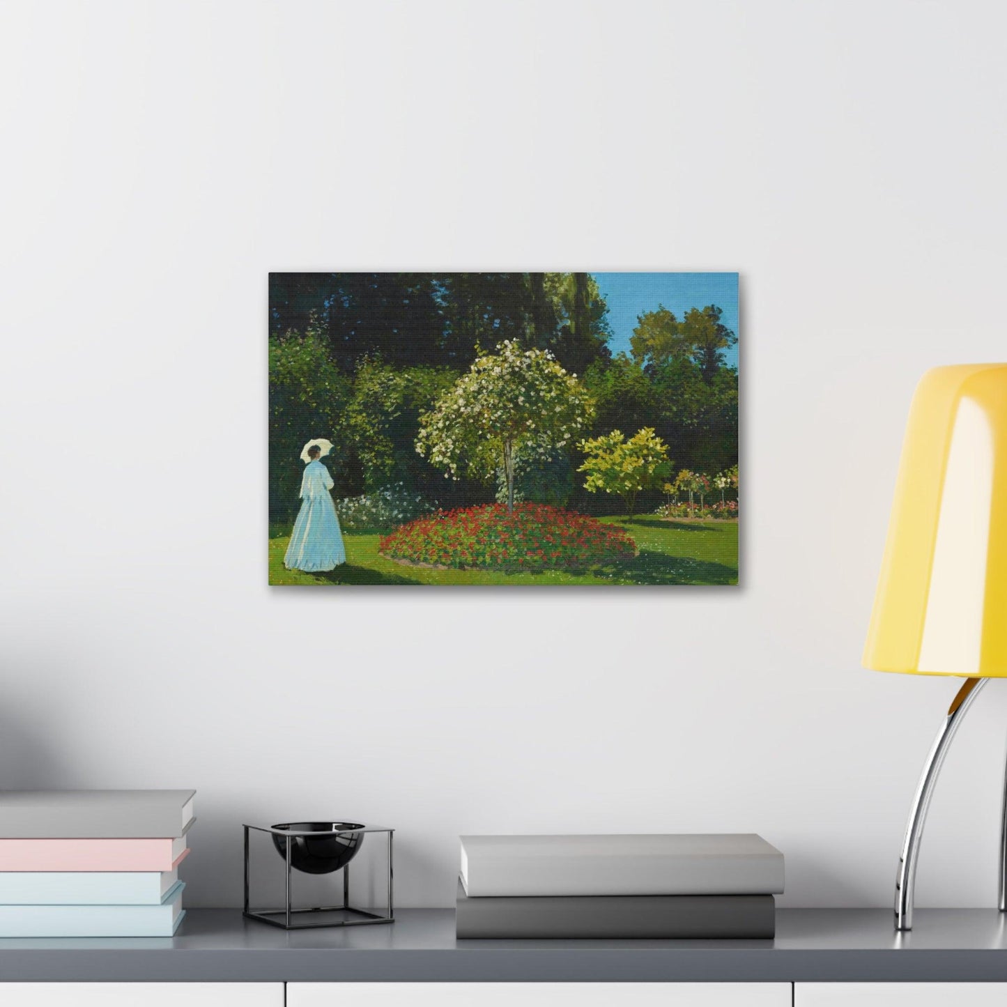 Claude Monet's Lady in the garden (1867) - Canvas Gallery Wraps