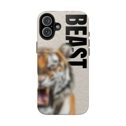 Beast Tough Phone Case - Fierce Tiger Design for Animal Lovers