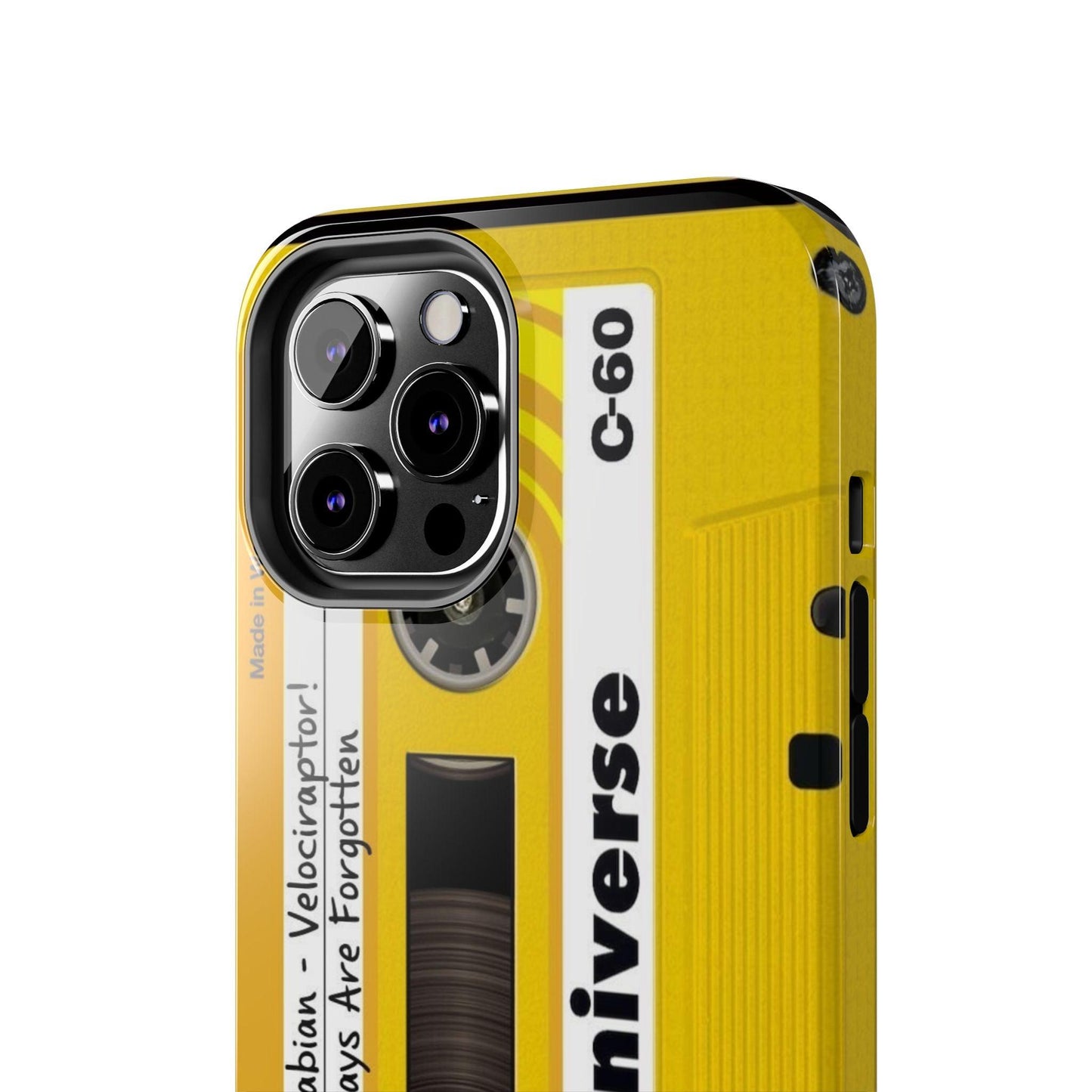 Retro Yellow Cassette Tape iPhone Cases