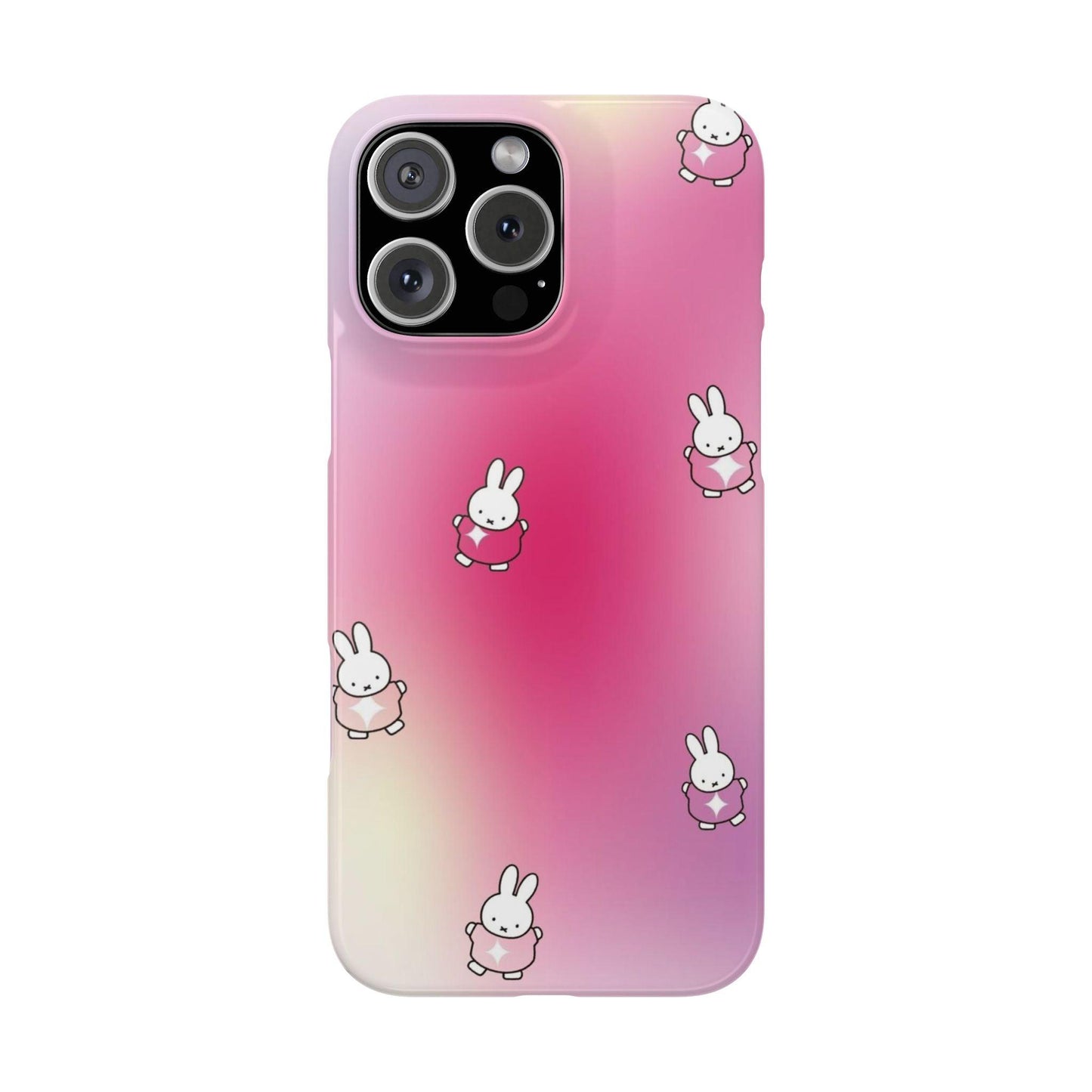 The Bunny Aura Pink Snap Cases