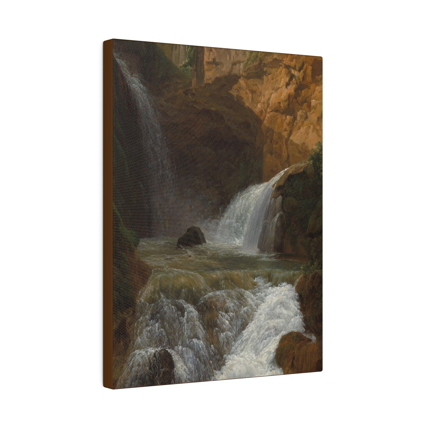 View of the Waterfalls at Tivoli 1788 by Jean Joseph Xavier Bidauld on a Matte Canvas Stretched 0.75