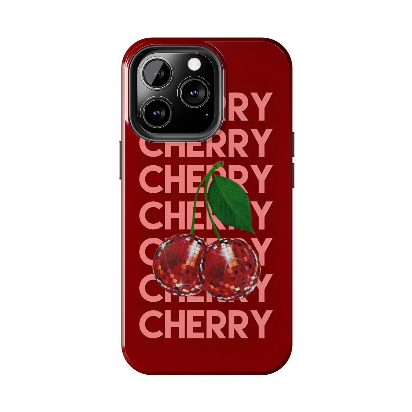 Cherries Disco Inspo iPhone Cases in Cherry Red