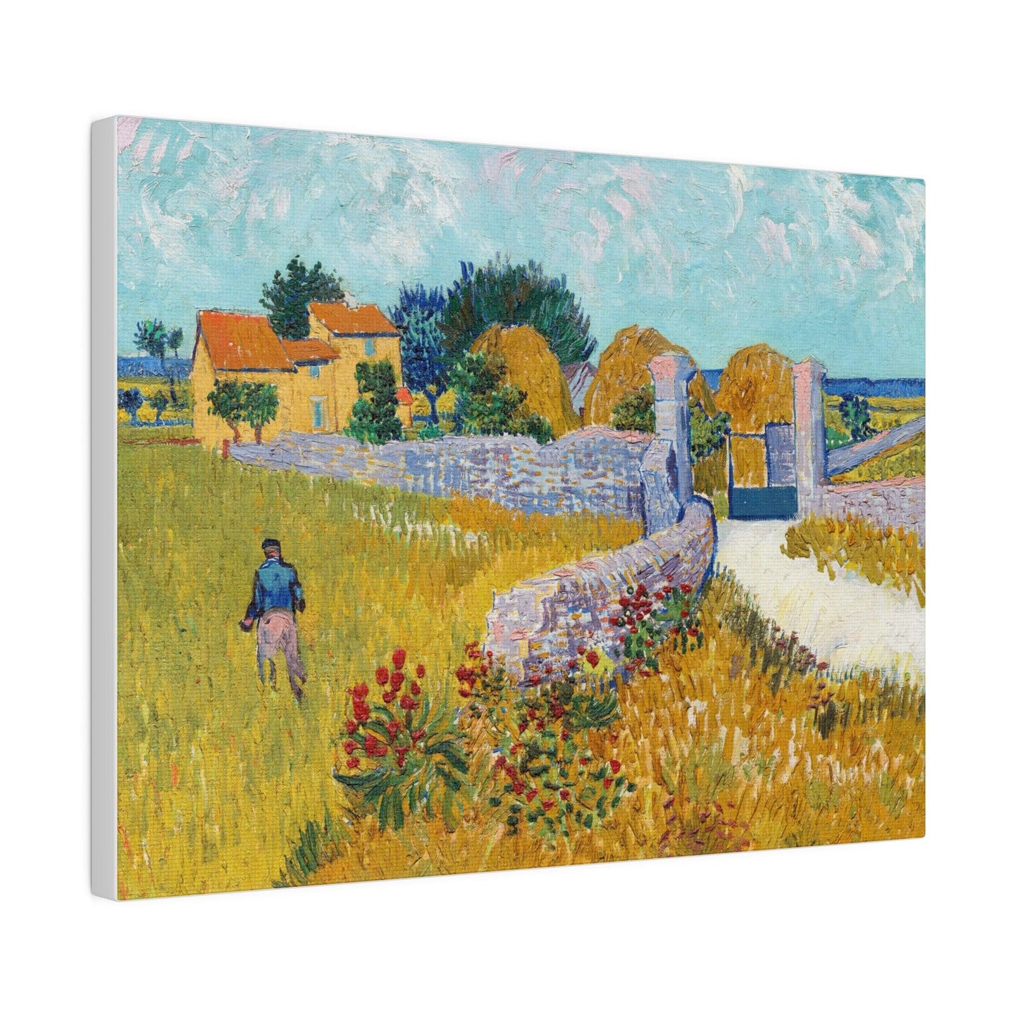 Farmhouse in Provence (1888) by Vincent Van Gogh - Matte Canvas, Stretched, 0.75"