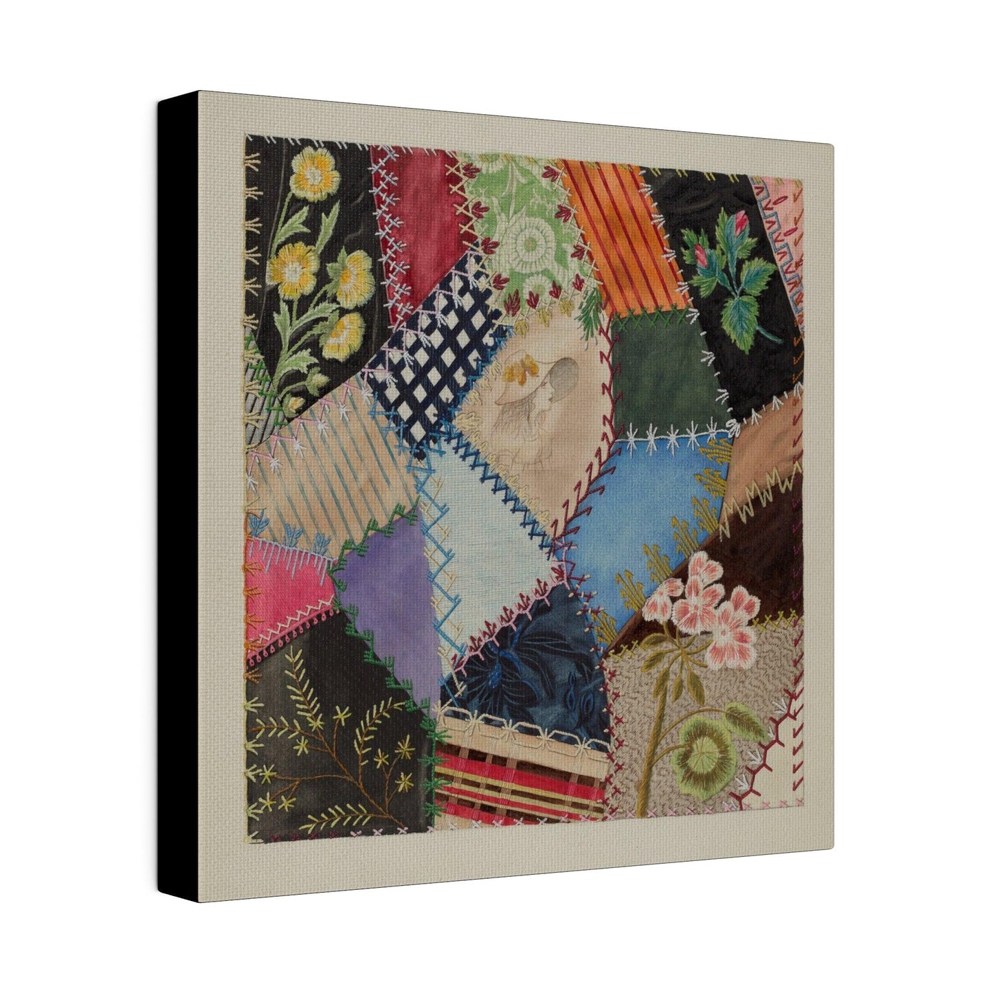 Patchwork Quilt (Section) (c. 1937) by Edith Towner - Matte Canvas, Stretched, 0.75"