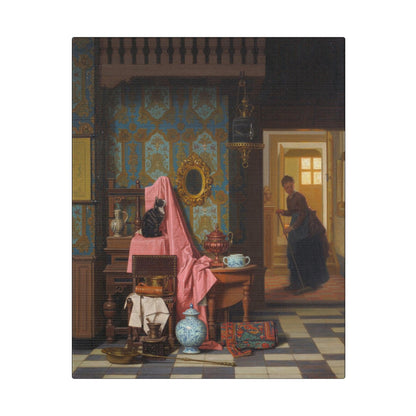 Opportunity Makes a Thief by Charles Joseph Grips on a Matte Canvas Stretched 0.75